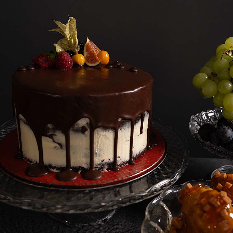 Home made chocolate and cream sponge cake – catering for private events in Somerset