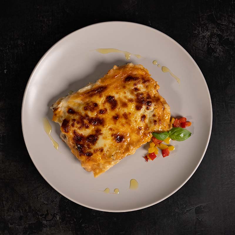 Mediterranean vegetable lasagne handmade healthy food available for home delivery