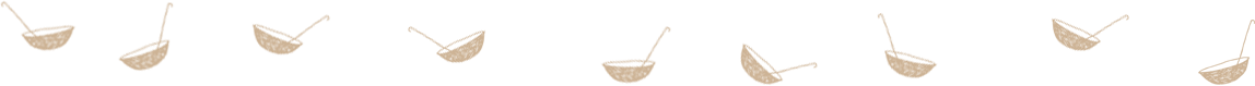 border detail with bowls and ladle illustrations